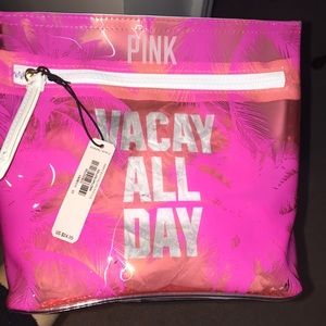 Pink makeup bag